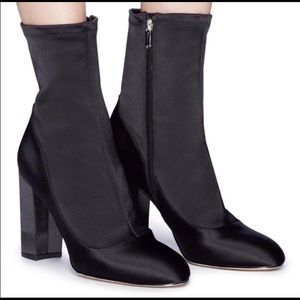 Sam Edelman Calexa Sock boot black satin 7